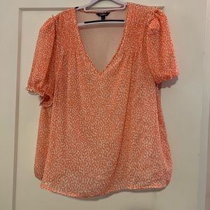 EXPRESS SHORT SLEEVE PEASANT BLOUSE XL